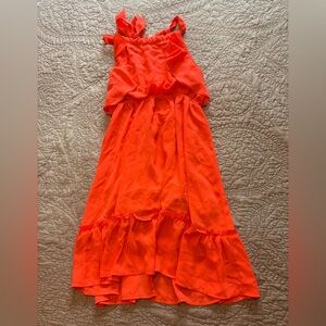 Vibrant Coral Woman’s Dress